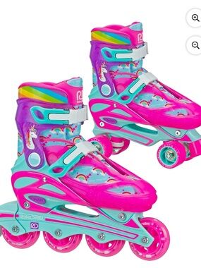 Kids Unicorn Inline Skates - Pink & Teal
